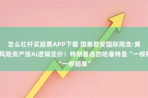 怎么杠杆买股票APP下载 国泰君安国际周浩:黄金变风险资产按AI逻辑定价！特朗普选的哈塞特是“一根稻草”